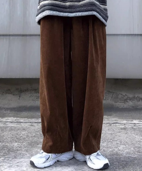 CELENA BEATS（セレナビーツ）の「ワイドコーデュロイパンツ（スラックス・メンズ・ブラウン/カーキ/ブラック・S/M/L）」の16枚目の写真