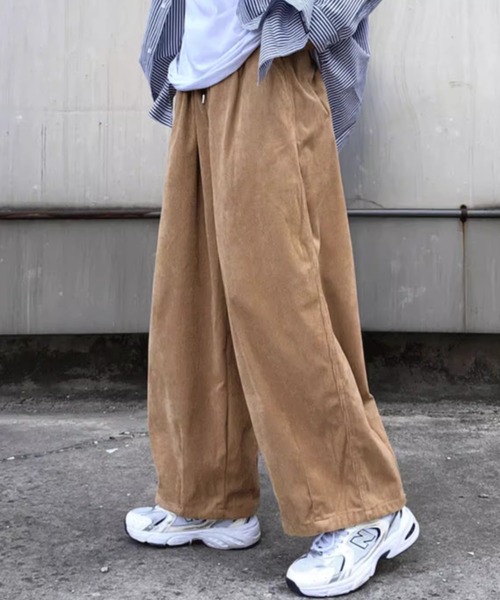 CELENA BEATS（セレナビーツ）の「ワイドコーデュロイパンツ（スラックス・メンズ・ブラウン/カーキ/ブラック・S/M/L）」の20枚目の写真