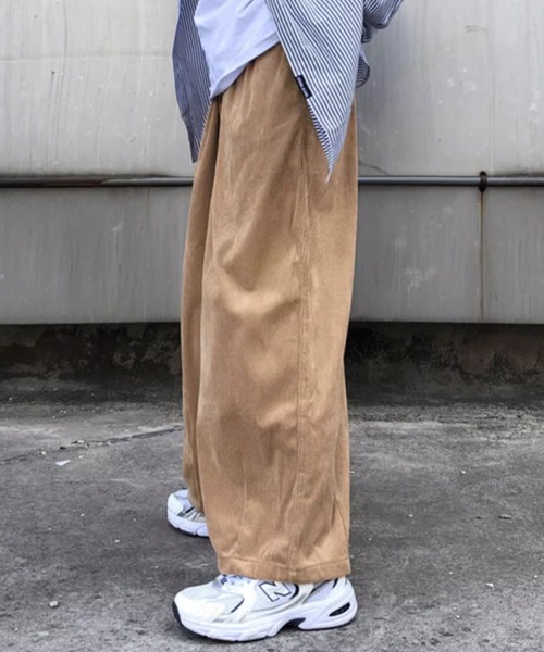 CELENA BEATS（セレナビーツ）の「ワイドコーデュロイパンツ（スラックス・メンズ・ブラウン/カーキ/ブラック・S/M/L）」の19枚目の写真