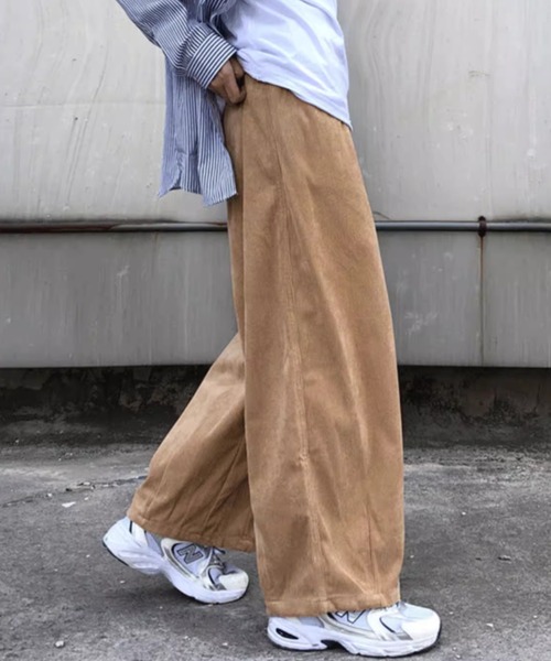 CELENA BEATS（セレナビーツ）の「ワイドコーデュロイパンツ（スラックス・メンズ・ブラウン/カーキ/ブラック・S/M/L）」の21枚目の写真