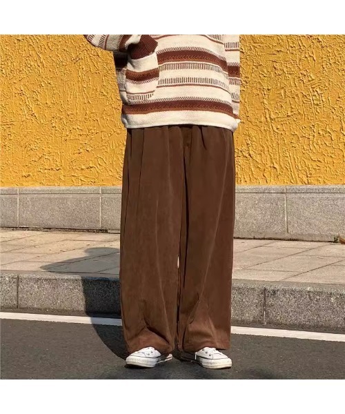 CELENA BEATS（セレナビーツ）の「ワイドコーデュロイパンツ（スラックス・メンズ・ブラウン/カーキ/ブラック・S/M/L）」の12枚目の写真