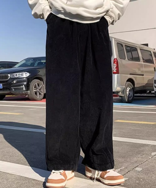 CELENA BEATS（セレナビーツ）の「ワイドコーデュロイパンツ（スラックス・メンズ・ブラウン/カーキ/ブラック・S/M/L）」の8枚目の写真