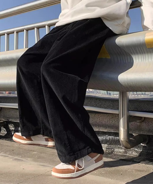 CELENA BEATS（セレナビーツ）の「ワイドコーデュロイパンツ（スラックス・メンズ・ブラウン/カーキ/ブラック・S/M/L）」の9枚目の写真