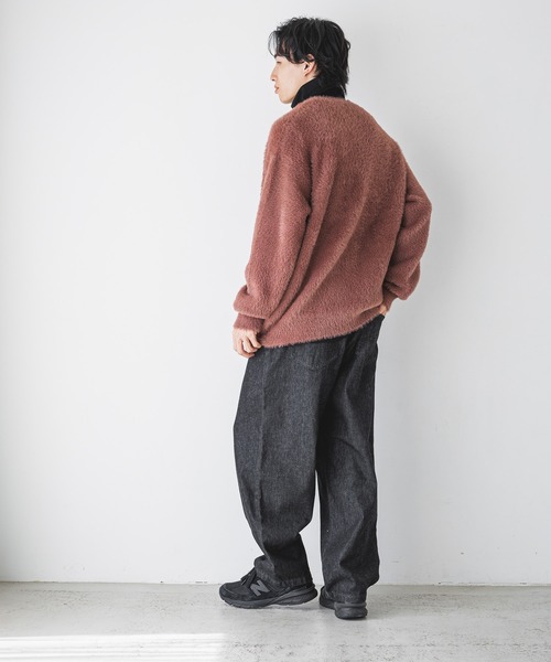 LOWRYS FARM（ローリーズファーム）の「シャギーヤーンカーデ 132974（ニット/セーター・メンズ・グレー/ブルー/ネイビー/レッド・FREE）」の21枚目の写真