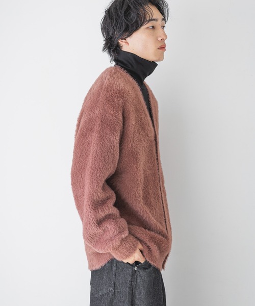 LOWRYS FARM（ローリーズファーム）の「シャギーヤーンカーデ 132974（ニット/セーター・メンズ・グレー/ブルー/ネイビー/レッド・FREE）」の22枚目の写真