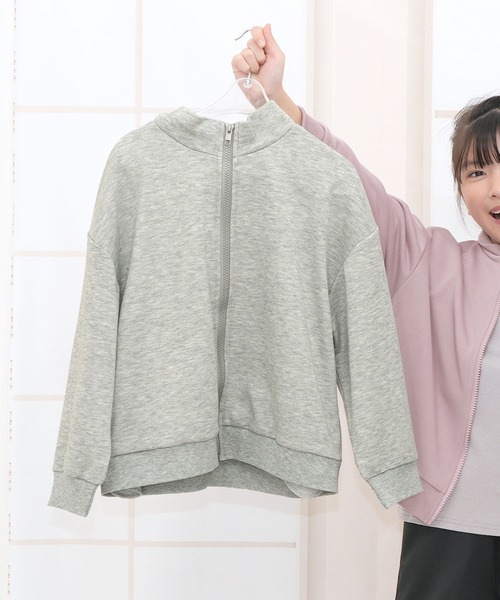 Bee des Bee(ビーデスビー)の「フルジップジャケット(ブルゾン・キッズ・ラベンダー/ブラック/杢グレー/アイボリー/ピンク系その他/ブルー・120cm/100cm/150cm/140cm/130cm/110cm)」の4枚目の写真