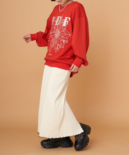 CIAOPANIC(チャオパニック)の「【WEB限定】うねうねメローIラインスカート(スカート・レディース・ブラック/ブラウン/グレー/オフホワイト/ブルー・ONE SIZE)」の8枚目の写真