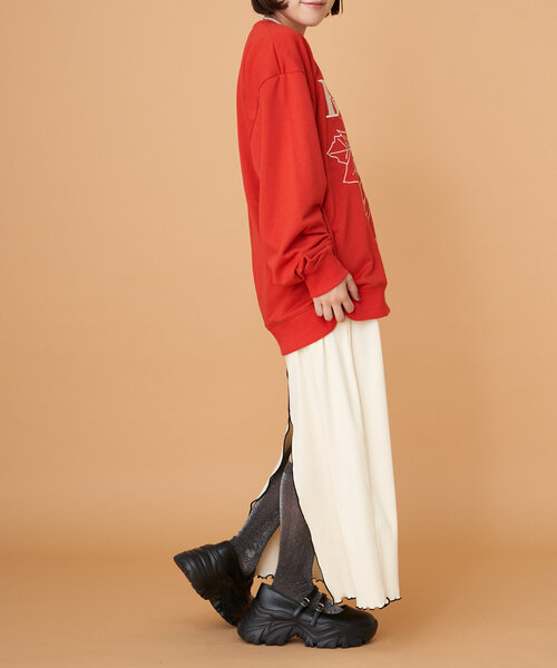 CIAOPANIC(チャオパニック)の「【WEB限定】うねうねメローIラインスカート(スカート・レディース・ブラック/ブラウン/グレー/オフホワイト/ブルー・ONE SIZE)」の9枚目の写真