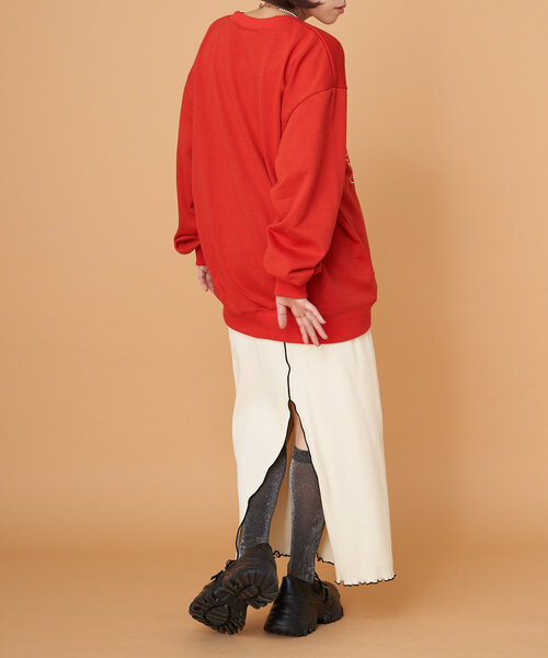 CIAOPANIC(チャオパニック)の「【WEB限定】うねうねメローIラインスカート(スカート・レディース・ブラック/ブラウン/グレー/オフホワイト/ブルー・ONE SIZE)」の10枚目の写真