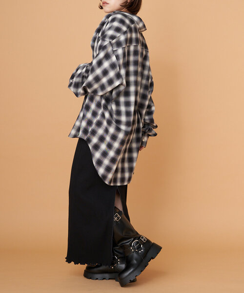 CIAOPANIC(チャオパニック)の「【WEB限定】うねうねメローIラインスカート(スカート・レディース・ブラック/ブラウン/グレー/オフホワイト/ブルー・ONE SIZE)」の15枚目の写真