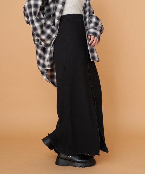 CIAOPANIC(チャオパニック)の「【WEB限定】うねうねメローIラインスカート(スカート・レディース・ブラック/ブラウン/グレー/オフホワイト/ブルー・ONE SIZE)」の17枚目の写真