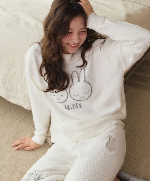 Miffy( ミッフィー)の「【miffy/ミッフィー】もこもこルームウェア長袖トップス(上下別売り)(ルームウェア/パジャマ・レディース・ピンク/グレー/アイボリー/ホワイト系その他/ピンク系その他/オフホワイト・M/L/LL)」の2枚目の写真