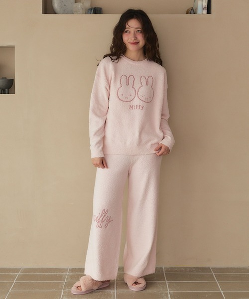 Miffy( ミッフィー)の「【miffy/ミッフィー】もこもこルームウェア長袖トップス(上下別売り)(ルームウェア/パジャマ・レディース・ピンク/グレー/アイボリー/ホワイト系その他/ピンク系その他/オフホワイト・M/L/LL)」の8枚目の写真
