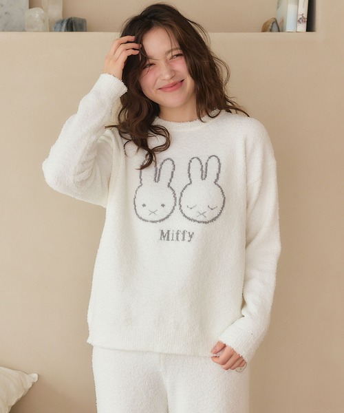 Miffy( ミッフィー)の「【miffy/ミッフィー】もこもこルームウェア長袖トップス(上下別売り)(ルームウェア/パジャマ・レディース・ピンク/グレー/アイボリー/ホワイト系その他/ピンク系その他/オフホワイト・M/L/LL)」の15枚目の写真