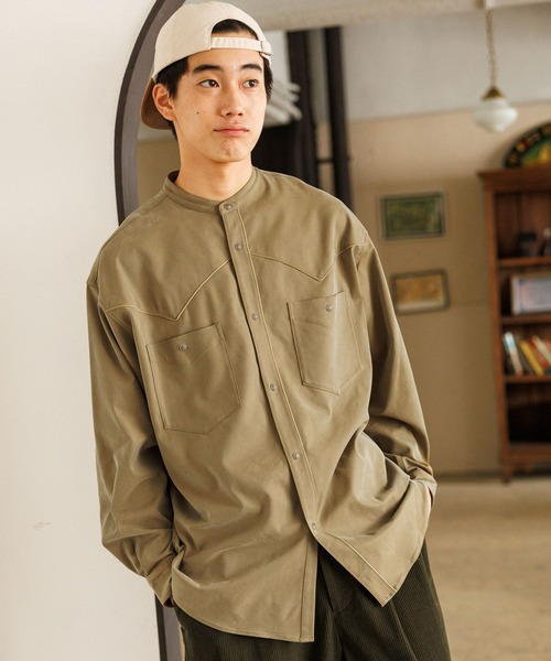 niko and...(ニコアンド)の「パイピングウエスタンシャツ(シャツ/ブラウス・メンズ・ブラック/ベージュ・MEDIUM/LARGE)」の2枚目の写真