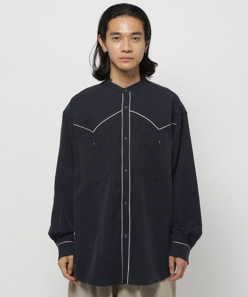 niko and...(ニコアンド)の「パイピングウエスタンシャツ(シャツ/ブラウス・メンズ・ブラック/ベージュ・MEDIUM/LARGE)」の3枚目の写真