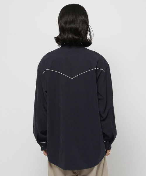 niko and...(ニコアンド)の「パイピングウエスタンシャツ(シャツ/ブラウス・メンズ・ブラック/ベージュ・MEDIUM/LARGE)」の5枚目の写真