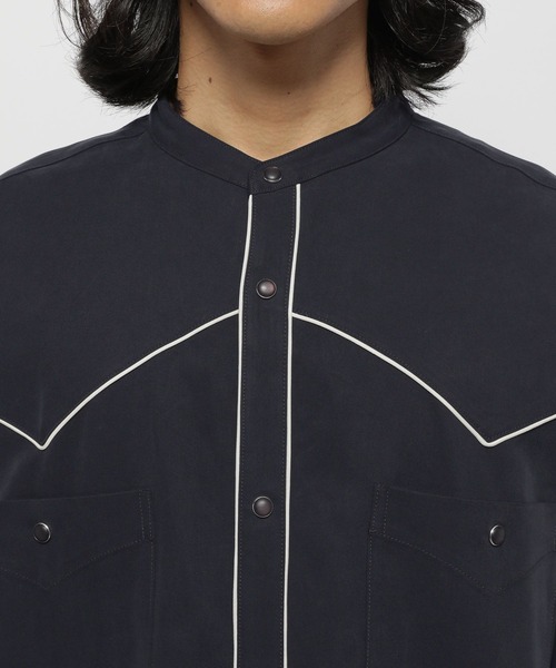 niko and...(ニコアンド)の「パイピングウエスタンシャツ(シャツ/ブラウス・メンズ・ブラック/ベージュ・MEDIUM/LARGE)」の6枚目の写真