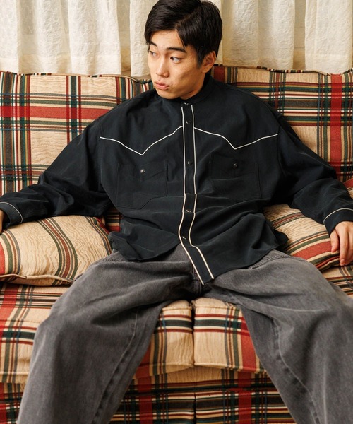 niko and...(ニコアンド)の「パイピングウエスタンシャツ(シャツ/ブラウス・メンズ・ブラック/ベージュ・MEDIUM/LARGE)」の21枚目の写真