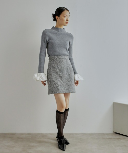 Olu.（オルドット）の「シアーリブハイソックス（ソックス/靴下・レディース・グレー/ホワイト/ブラック・FREE）」の13枚目の写真