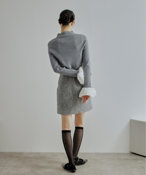 Olu.（オルドット）の「シアーリブハイソックス（ソックス/靴下・レディース・グレー/ホワイト/ブラック・FREE）」の14枚目の写真