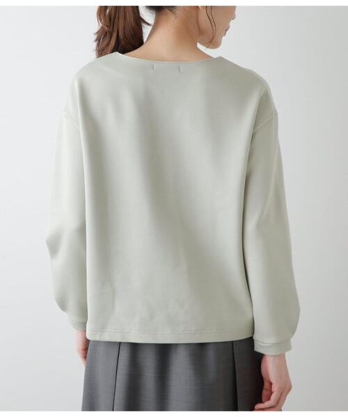 NEWYORKER(ニューヨーカー)の「ラグウォームポンチ Vネックプルオーバー(Tシャツ/カットソー・レディース・ワイン/ライトグリーン/ダークグレー・M/L)」の21枚目の写真