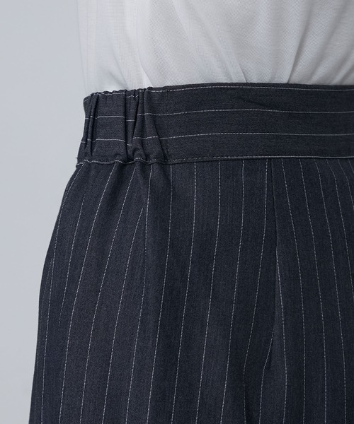 セール】Multi-way striped layered skirt & slacks set