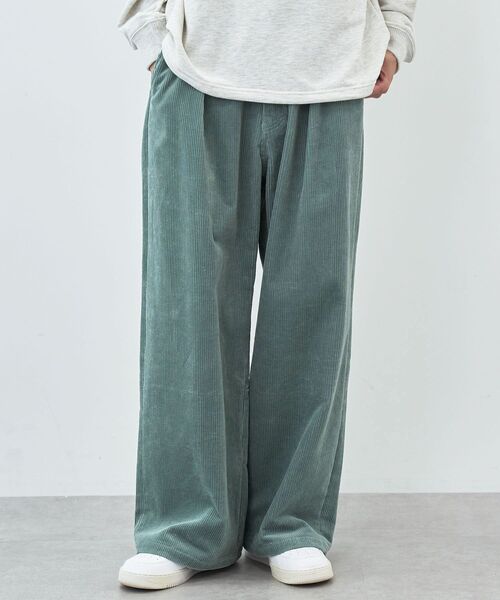 CRAFT STANDARD BOUTIQUE(クラフトスタンダードブティック)の「【ユニセックス】コーデュロイハイウエストワイドパンツ(その他パンツ・レディース・ピンク/ブラウン/ベージュ/ブルー・L/XL/M)」の4枚目の写真