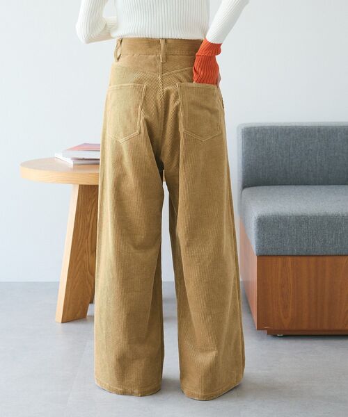 CRAFT STANDARD BOUTIQUE(クラフトスタンダードブティック)の「【ユニセックス】コーデュロイハイウエストワイドパンツ(その他パンツ・レディース・ピンク/ブラウン/ベージュ/ブルー・L/XL/M)」の8枚目の写真