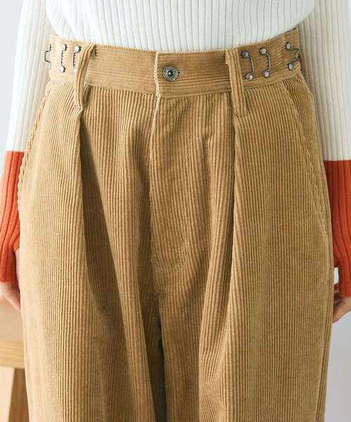 CRAFT STANDARD BOUTIQUE(クラフトスタンダードブティック)の「【ユニセックス】コーデュロイハイウエストワイドパンツ(その他パンツ・レディース・ピンク/ブラウン/ベージュ/ブルー・L/XL/M)」の9枚目の写真