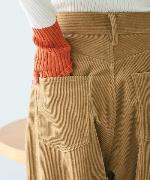 CRAFT STANDARD BOUTIQUE(クラフトスタンダードブティック)の「【ユニセックス】コーデュロイハイウエストワイドパンツ(その他パンツ・レディース・ピンク/ブラウン/ベージュ/ブルー・L/XL/M)」の11枚目の写真
