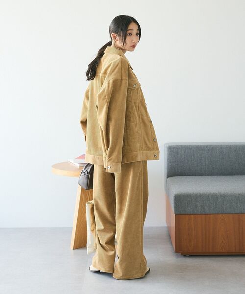 CRAFT STANDARD BOUTIQUE(クラフトスタンダードブティック)の「【ユニセックス】コーデュロイハイウエストワイドパンツ(その他パンツ・レディース・ピンク/ブラウン/ベージュ/ブルー・L/XL/M)」の15枚目の写真