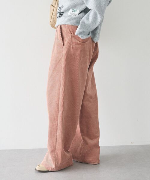 CRAFT STANDARD BOUTIQUE(クラフトスタンダードブティック)の「【ユニセックス】コーデュロイハイウエストワイドパンツ(その他パンツ・レディース・ピンク/ブラウン/ベージュ/ブルー・L/XL/M)」の17枚目の写真