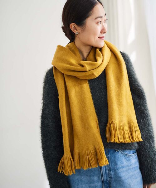 le.coeur blanc（ルクールブラン）の「シャギーカラーストール（ストール/ショール・レディース・オフホワイト/ブルー/イエロー・FREE）」の9枚目の写真