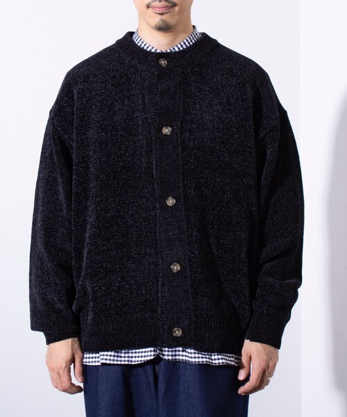 GLOSTER（グロスター）の「【限定展開】【GLOSTER/グロスター】モールクルーネックカーディガン（カーディガン/ボレロ・メンズ・グリーン/ブラウン/スミクロ/アイボリー・L/XL/M）」の8枚目の写真