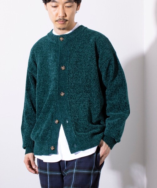 GLOSTER（グロスター）の「【限定展開】【GLOSTER/グロスター】モールクルーネックカーディガン（カーディガン/ボレロ・メンズ・グリーン/ブラウン/スミクロ/アイボリー・L/XL/M）」の12枚目の写真