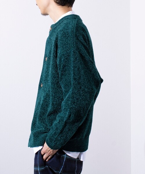 GLOSTER（グロスター）の「【限定展開】【GLOSTER/グロスター】モールクルーネックカーディガン（カーディガン/ボレロ・メンズ・グリーン/ブラウン/スミクロ/アイボリー・L/XL/M）」の13枚目の写真