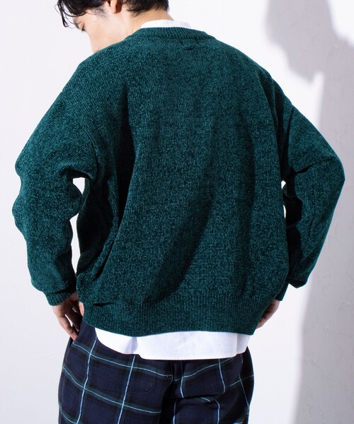 GLOSTER（グロスター）の「【限定展開】【GLOSTER/グロスター】モールクルーネックカーディガン（カーディガン/ボレロ・メンズ・グリーン/ブラウン/スミクロ/アイボリー・L/XL/M）」の14枚目の写真