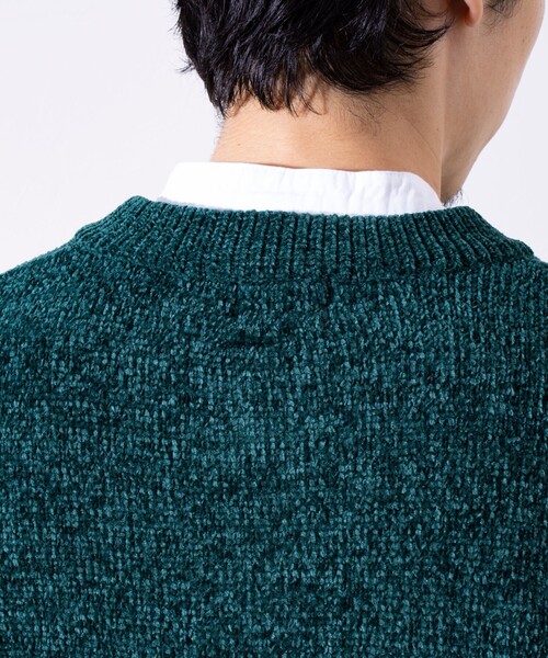 GLOSTER（グロスター）の「【限定展開】【GLOSTER/グロスター】モールクルーネックカーディガン（カーディガン/ボレロ・メンズ・グリーン/ブラウン/スミクロ/アイボリー・L/XL/M）」の18枚目の写真