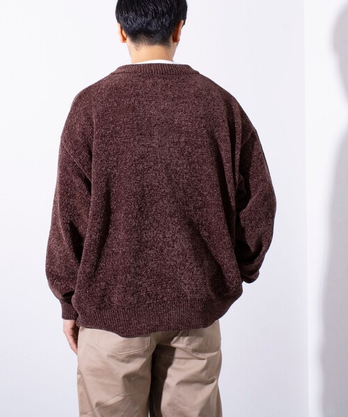 GLOSTER（グロスター）の「【限定展開】【GLOSTER/グロスター】モールクルーネックカーディガン（カーディガン/ボレロ・メンズ・グリーン/ブラウン/スミクロ/アイボリー・L/XL/M）」の22枚目の写真