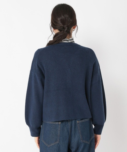 studio CLIP（スタディオクリップ）の「【3シーズンシリーズ】5ゲージスリットネックカーディガン（カーディガン/ボレロ・レディース・パープル/モカ/ネイビー/ライトグレー・FREE）」の19枚目の写真