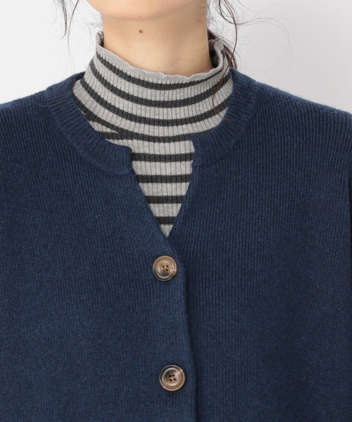 studio CLIP（スタディオクリップ）の「【3シーズンシリーズ】5ゲージスリットネックカーディガン（カーディガン/ボレロ・レディース・パープル/モカ/ネイビー/ライトグレー・FREE）」の20枚目の写真