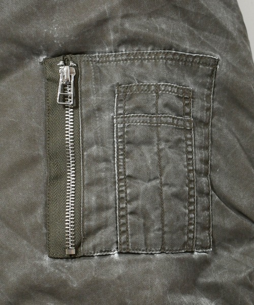 Ritzy(リッツィー)の「Vintage-like heavy nylon twill MA-1 blouson/ヴィンテージライク ヘビーナイロンツイル MA-1 ブルゾン(MA-1・メンズ・カーキ/ブラック/グリーン系その他/ブラック系その他・XL/L/M)」の17枚目の写真