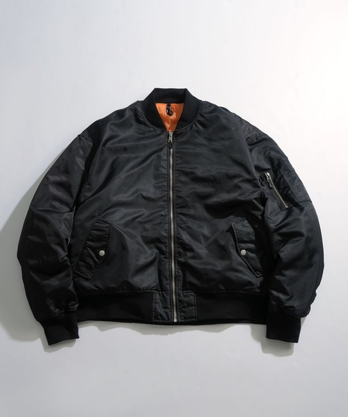 セール】Vintage-like heavy nylon twill MA-1 blouson/ヴィンテージ