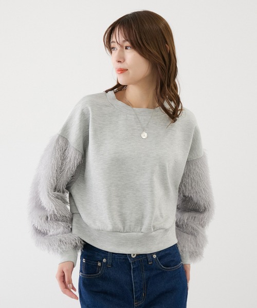 Jayro(ジャイロ)の「袖シャギープルオーバー(Tシャツ/カットソー・レディース・ブラック/グレー/ホワイト系その他・M)」の14枚目の写真