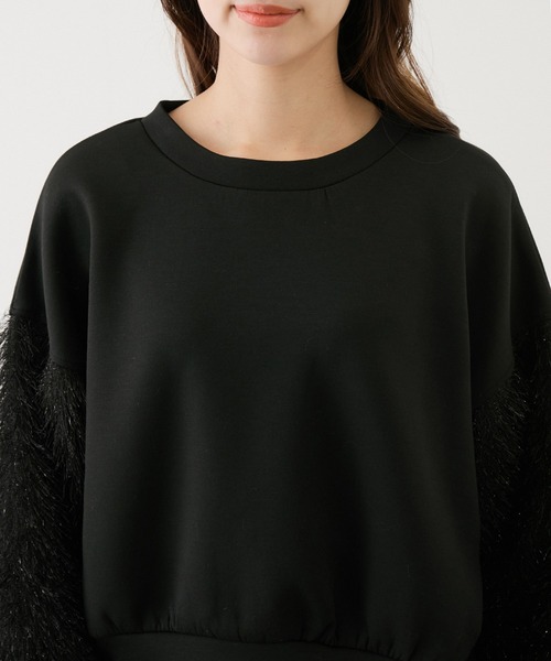 Jayro(ジャイロ)の「袖シャギープルオーバー(Tシャツ/カットソー・レディース・ブラック/グレー/ホワイト系その他・M)」の7枚目の写真
