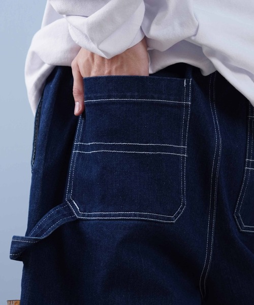 ELEMENT（エレメント）の「ELEMENT/エレメント ロンパン ワイドシルエット ワンポイント BF021-701（その他パンツ・メンズ・スミクロ/ライトインディゴブルー/インディゴブルー・L/M/XL）」の18枚目の写真