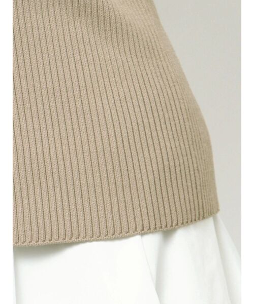 OUNNOUN（オウンノウン）の「【OUNNOUN】フロントジップニットロングビスチェ（ニット/セーター・レディース・ベージュ/ブラック・FREE）」の15枚目の写真