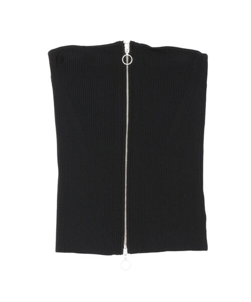 OUNNOUN（オウンノウン）の「【OUNNOUN】フロントジップニットロングビスチェ（ニット/セーター・レディース・ベージュ/ブラック・FREE）」の21枚目の写真