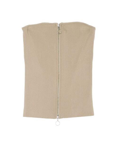 OUNNOUN（オウンノウン）の「【OUNNOUN】フロントジップニットロングビスチェ（ニット/セーター・レディース・ベージュ/ブラック・FREE）」の22枚目の写真